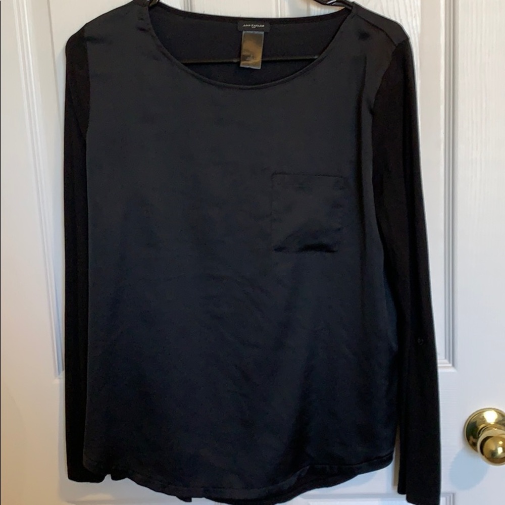 Ann Taylor Mixed Media Top Size Small